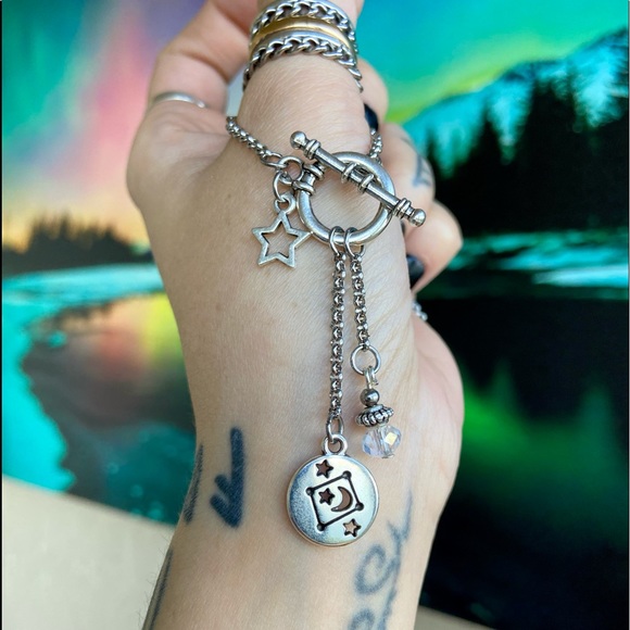 ♎️ LIBRA zodiac sign constellation necklace + matching earrings set - Picture 11 of 15